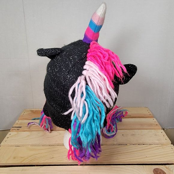 Capelli New York Rainbow Unicorn Silver Star Knit Hat - Picture 3 of 6